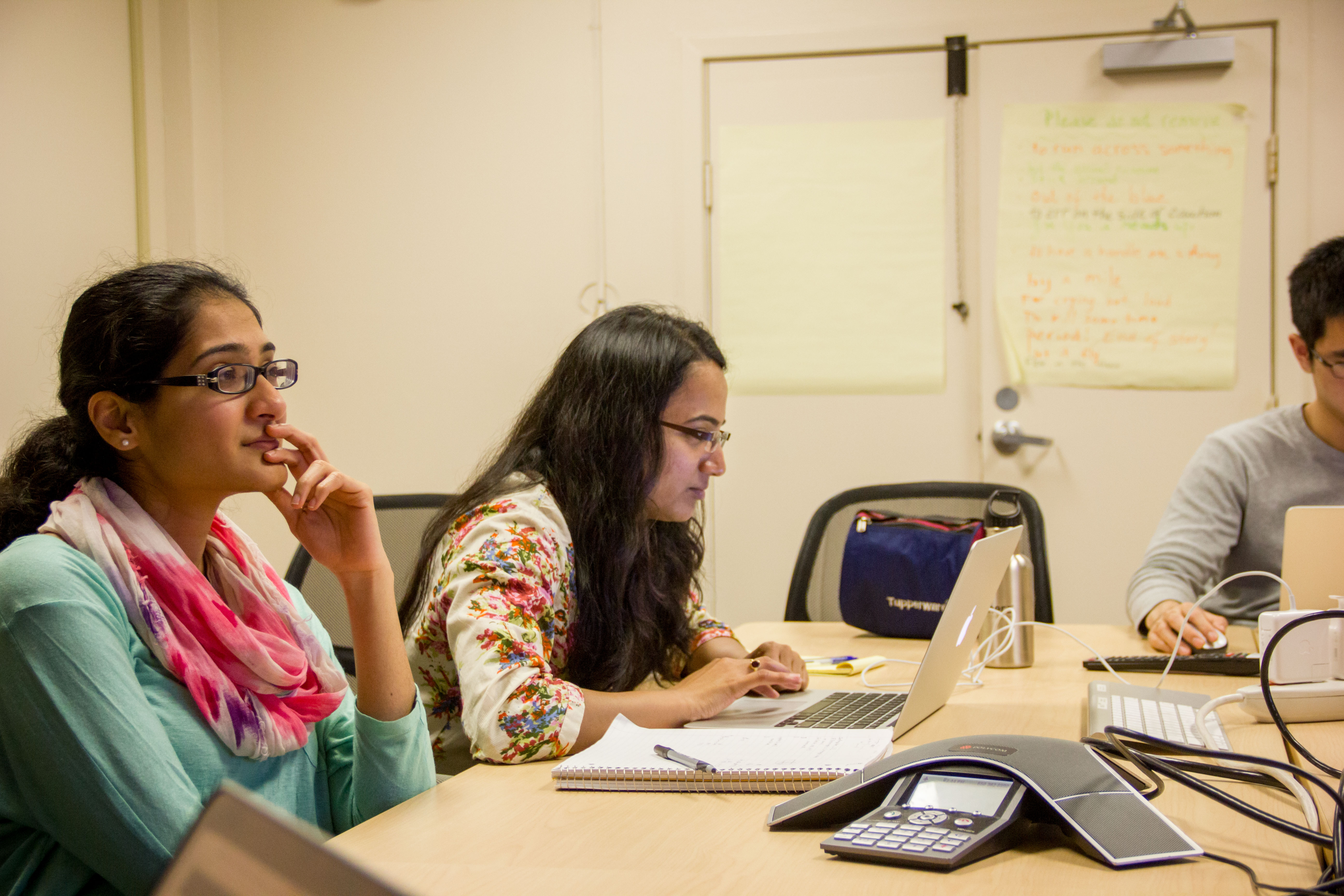 The group gathers to hone its members’ coding and interviewing skills