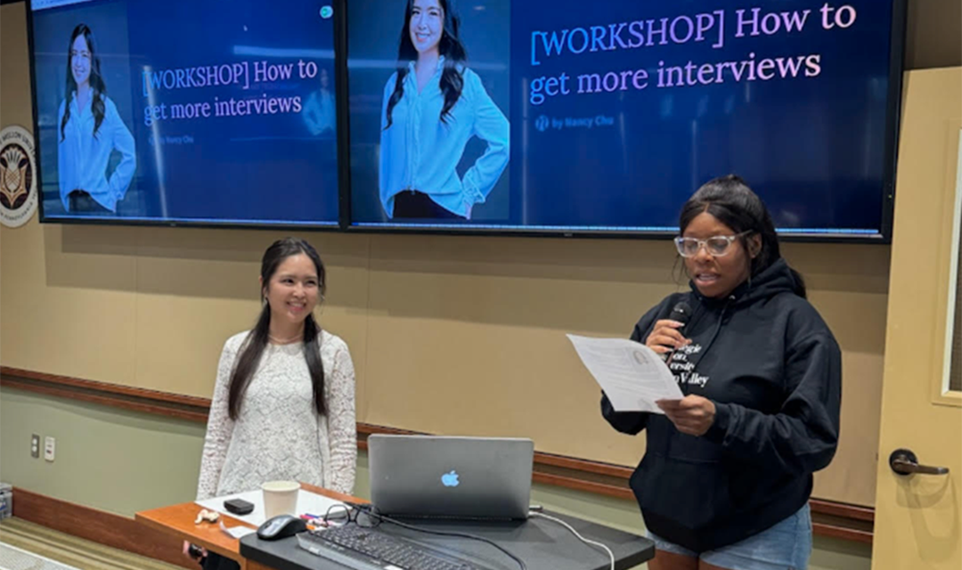 students practice interview skills