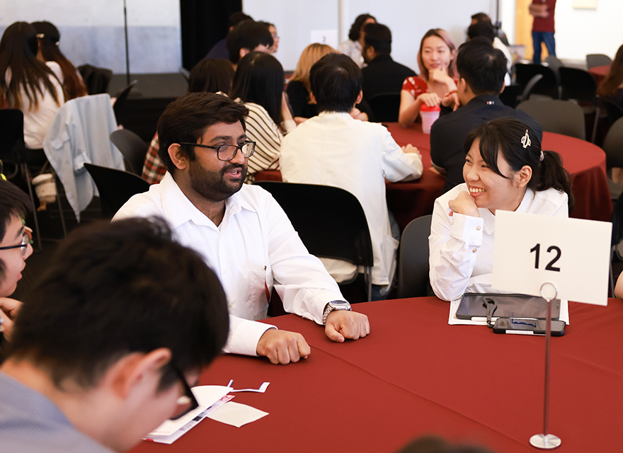 students conduct mock interview